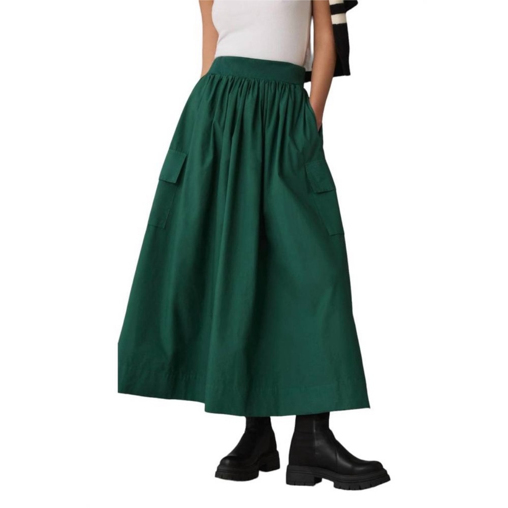 Stateside Forest Green Maxi Skirt
